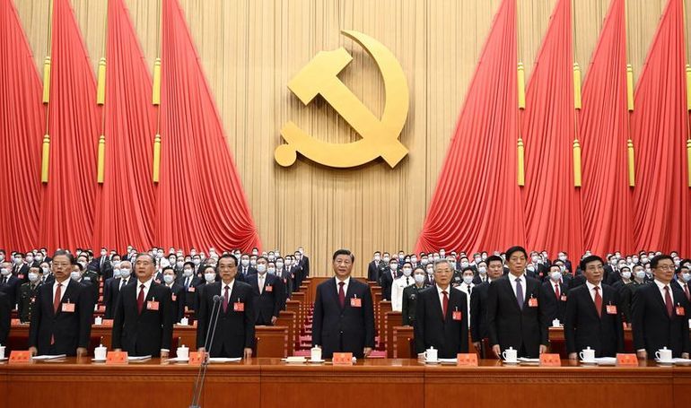 Photo de l'ouverture du congrès du parti communiste chinois, 2023
