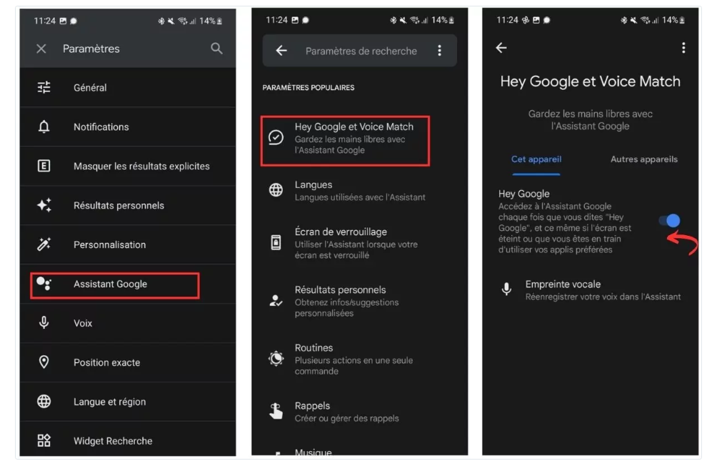 Configuration assistant Google
