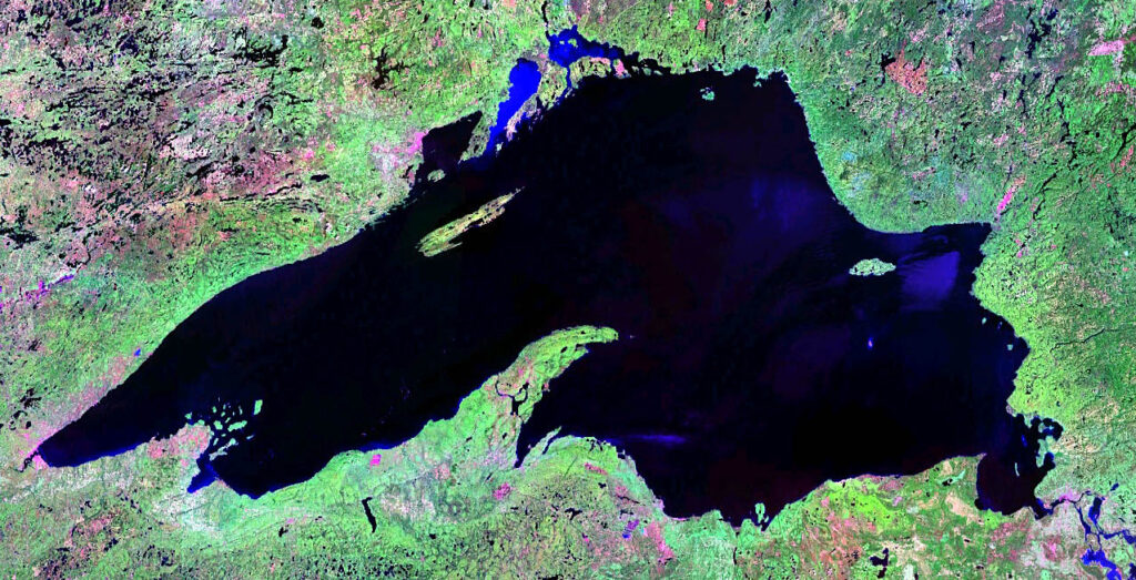 Image du lac supérieur prise par la NASA